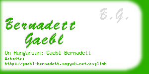 bernadett gaebl business card